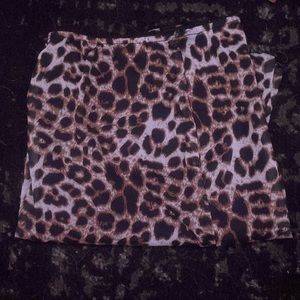 Cheetah print mesh skirt
